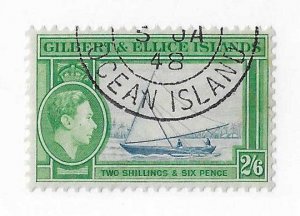 Gilbert & Ellice Islands Sc #50 2sh6p used VF