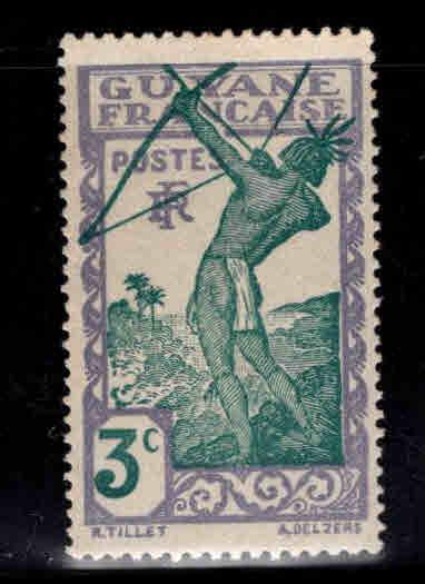 French Guiana Scott 111 MH* stamp expect similar centering