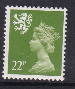 Great Britain  Scotland #SMH42 MNH 1984 Machin 22p green Perf. 13 1/2 x 14 (I)