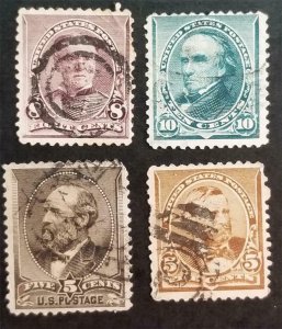 US Early Stamp Lot Scott 205 223 225 226 Used T3639