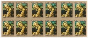 2013 46c Christmas Madonna & Child by Jan Gossaert Scott 4815 Mint Booklet of 20