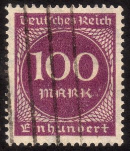 1923, Germany 100Mk, Used, Well centered, Sc 229, Mi 268b