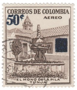 COLOMBIA 1959. AIRMAIL STAMP. SCOTT # C321. USED. # 1