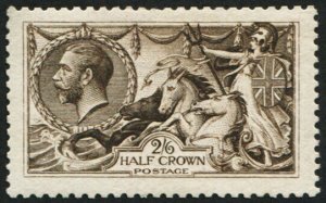 GB 1913 2/6d sg399 ‘deep sepia-brown’ very fine mint fab colour Spec N63/2 cat