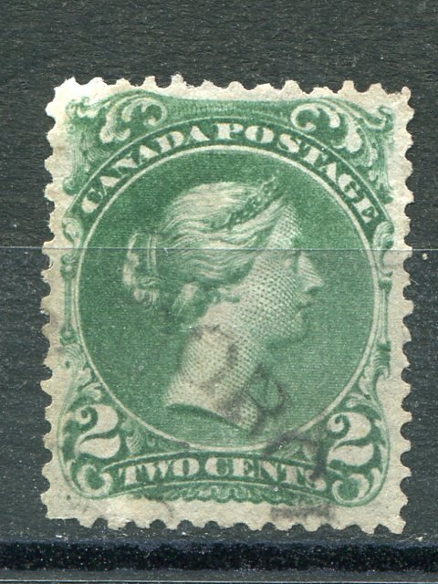 Canada #24bii  blue green  Used  almost VF  -  Lakeshore Philatelics