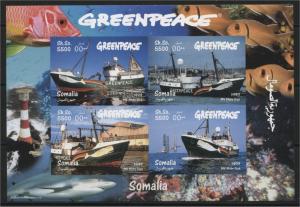 SOMALIA Greenpeace 1999 imperf sheetlet MNH