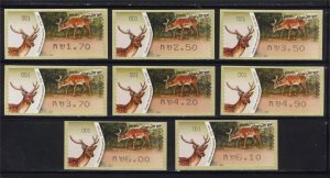 ISRAEL STAMPS 2011 ANIMALS FALLOW DEER 8 LABEL ATM FAUNA  NEW TARIFF