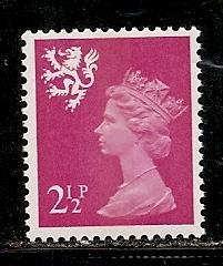 G.B. Scotland SMH1 s.g. S14 2 1/2p Machin MNH