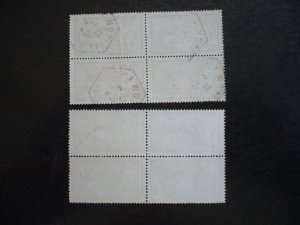 Stamps - France - Scott# 125,127 - Used Blocks of 4 Stamps