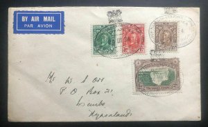 1934 Salisbury Rhodesia Royal Tour HRH Prince George Airmail Cover To Nyasaland