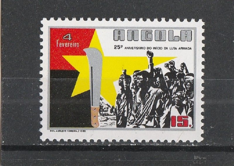 Angola  Scott#  729  MNH  (1986 Struggle Against Portugal, 25th Anniv)