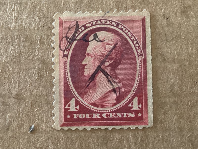 US #215 used single stamp