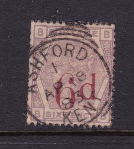 Great Britain a QV 6d on 6d overprint used