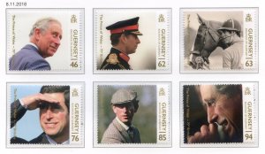 Guernsey 2018 Prince of Wales Set SG1746/1751 Unmounted Mint