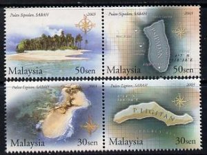 MALAYSIA - 2003 - Islands and Beaches - Perf 4v Set - Mint Never Hinged