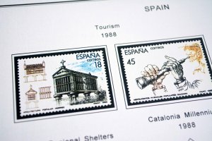 COLOR PRINTED SPAIN 1976-1993 STAMP ALBUM PAGES (101 illustrated pages)