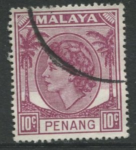 STAMP STATION PERTH Penang #35 QEII Definitive Used 1954-1955