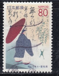 Japan 2000 Sc#Z436 Ono-no Michikaze (Tofu) Watching Willow and Frog Used