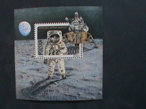 ​POLAND 1989 SC#2910a   20TH ANNIVERSARY OF FIST MOON LANDING MNH S/S-VF