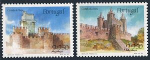 Portugal 1663-1664, MNH. Michel 1680-1681. Castles Beja, Feira. 1986.