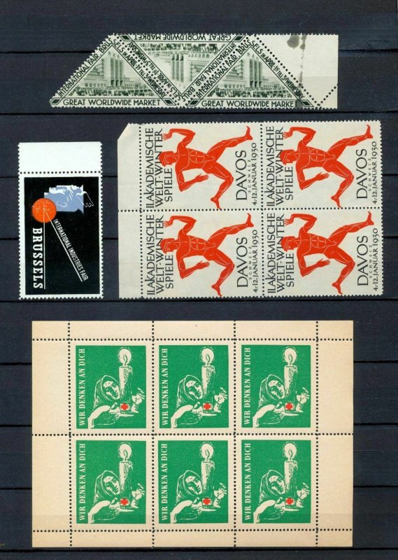 Germany France Metz Davos Red X Poster Labels Cinderella MNH MH (35+)NT 8768