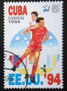 CUBA Sc# 3545 WORLD CUP OF SOCCER Football EUROPE  5c  1994 used cto