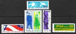 USA IPSA Independent Postal Service of America 1973 LBJ MLK TRUMAN NIXON Set MNH