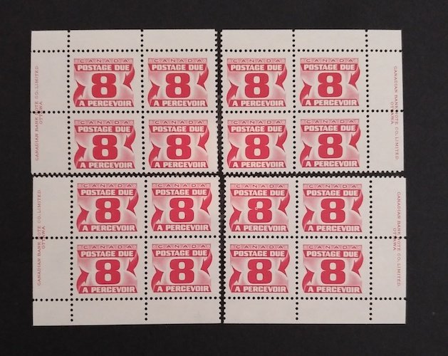 Canada J34a Plate Blocks Matched Set VF MNH 