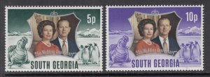 South Georgia 35-36 Silver Wedding MNH VF