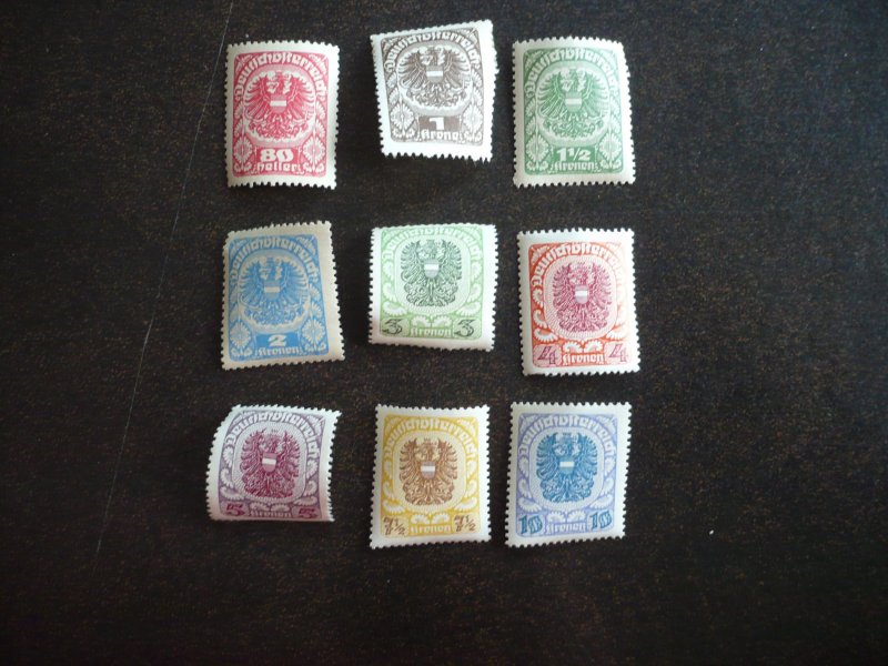 Stamps - Austria - Scott# 238-247 - Mint Never Hinged Set of 9 Stamps