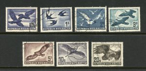 Austria #C54-C60 (AU601) Comp 1950-3 Bird Issue, Used, F-VF, CV$273.10