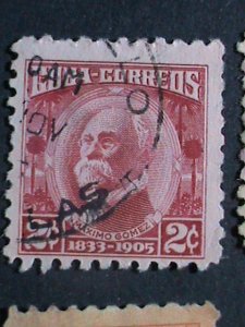 ​CUBA-1954-SC#519//528 10 OVER 70 YEARS OLD CUBA FAMOUS  USED STAMPS-SET-VF