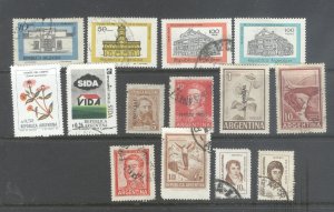 Argentina 14 stamp Mini collection used #3