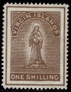 BRITISH VIRGIN ISLANDS QV SG41, 1s brown to deep brown, M MINT. Cat £50.