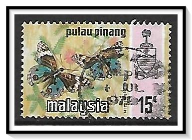 Penang #79a State Crest & Butterflies Used