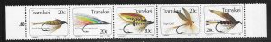 SOUTH AFRICA-TRANSKEI  # 73a-e  20c  Fishing Flies strip of 5 (MNH) CV $2.50