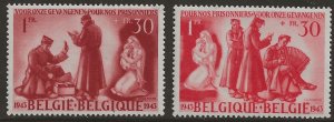 Belgium B344-45  1943  set 2  vf mint nh