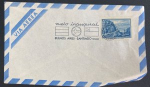 1962 Buenos Aires Argentina First Flight Airmail Cover FFC To Santiago China