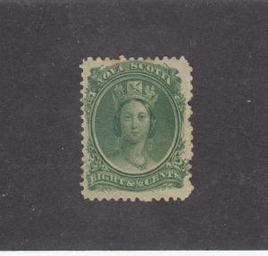 NOVA SCOTIA # 13 FVF-MH  8 1/2cts QUEEN VICTORIA GREEN CAT VALUE $15