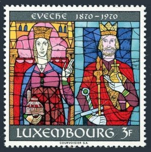 Luxembourg 491 block/4, MNH. Mi 810. Diocese of Luxembourg, 100, 1970. Window.