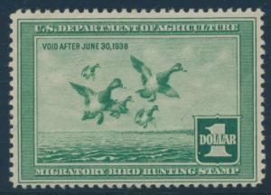 #RW4 $1 DUCK STAMP F-VF OG NH CV $275 AU690