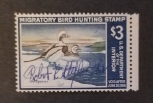 RW34 1967 US Duck Hunting Signed Stamp Used Bird T5555