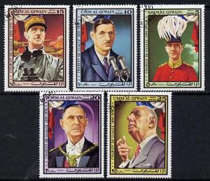 Umm Al Qiwain 1972 General de Gaulle cto used set of 5, M...