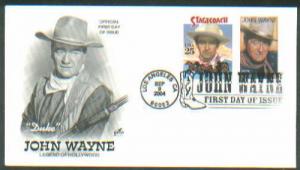 JOHN WAYNE ~ ART CRAFT CACHET ~ COMBO FDC