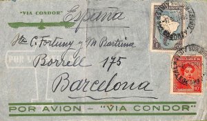 ac6469 - ARGENTINA - POSTAL HISTORY - AIRMAIL COVER  to SPAIN  1936 Via CONDOR