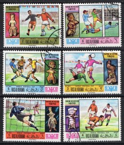 Thematic stamps RAS AL KHAIMA 1970  World Cup Football 6v used