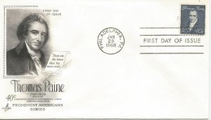 Thomas Paine fdc #1292