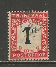 Transvaal   #J2  Used  (1907)  c.v. $1.00