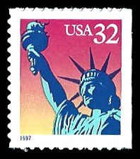 PCBstamps     US #3122E Bk Sgl. 32c Statue of Liberty, MNH, (6)
