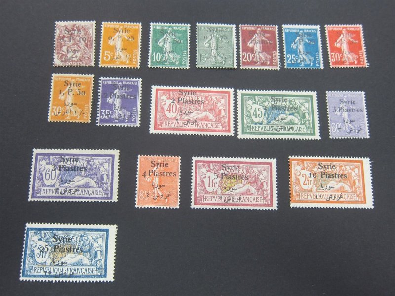 French syria 1924 Sc 143-59 set MH